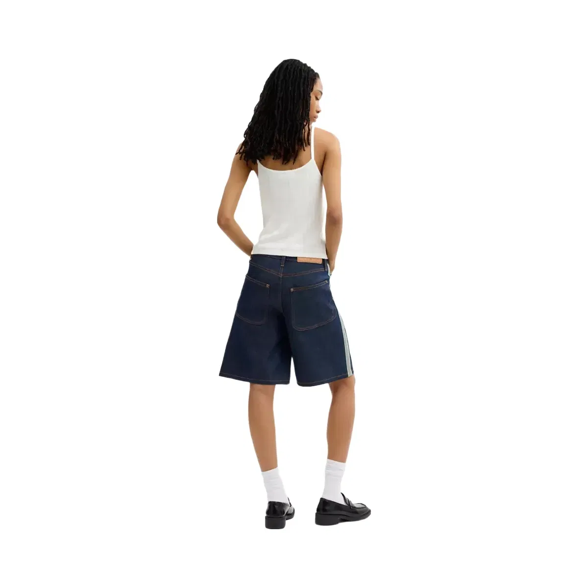 Coach x Brain Dead Denim Skater Shorts In Recycled Cotton in Dark Blue