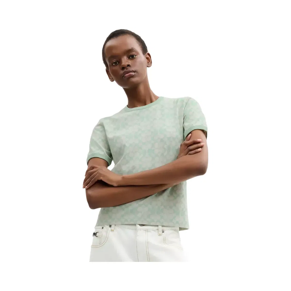 Coach x Brain Dead Signature Ringer T-Shirt in Mint