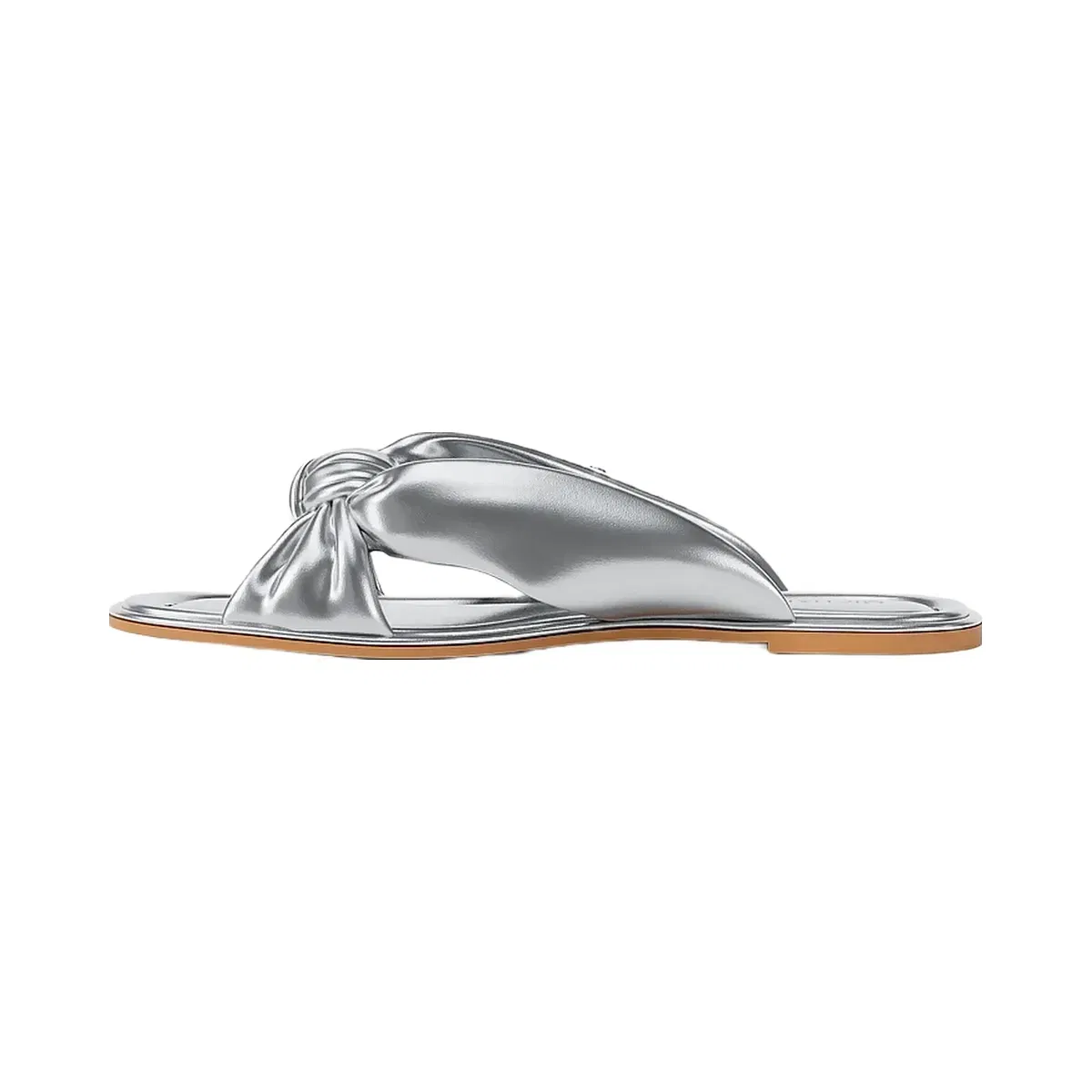 Michael Kors Elena Metallic Slide Sandal Silver