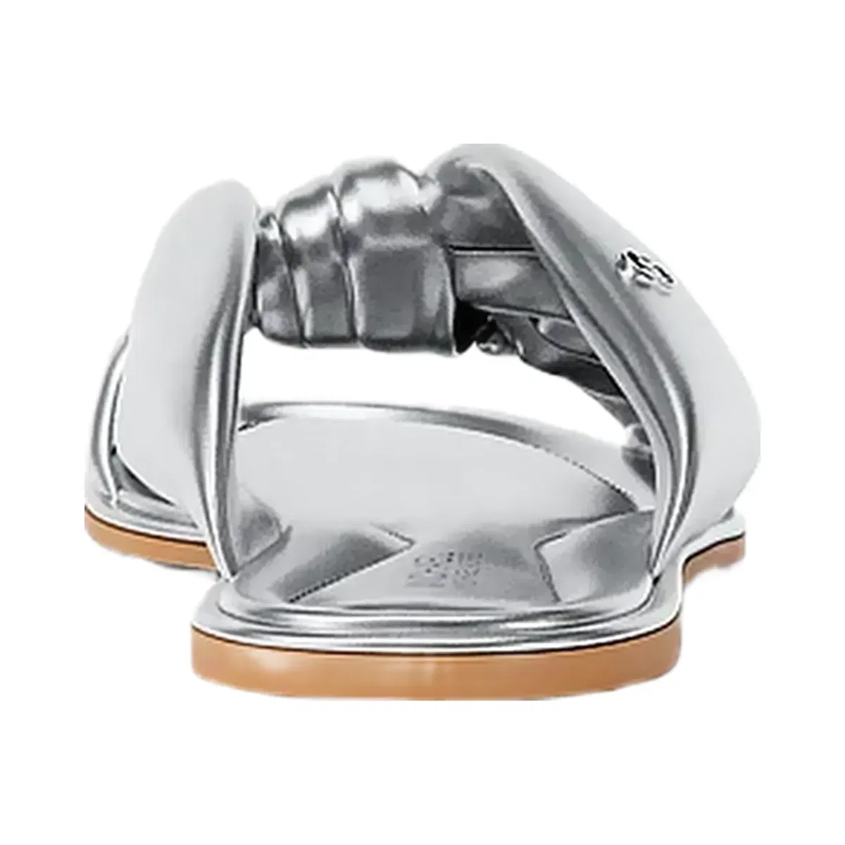 Michael Kors Elena Metallic Slide Sandal Silver