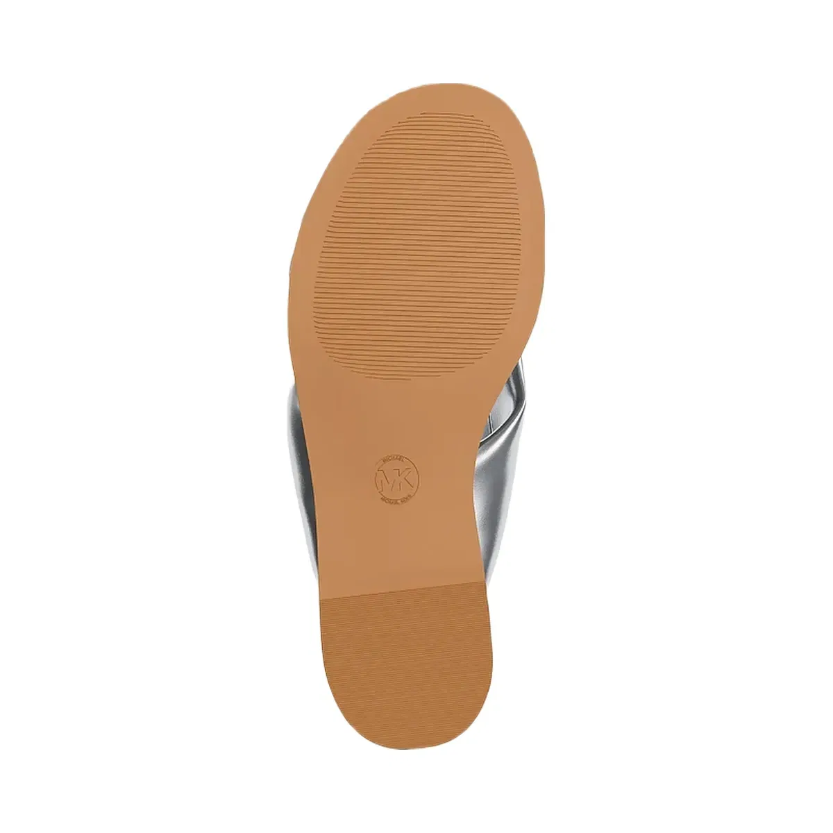 Michael Kors Elena Metallic Slide Sandal Silver