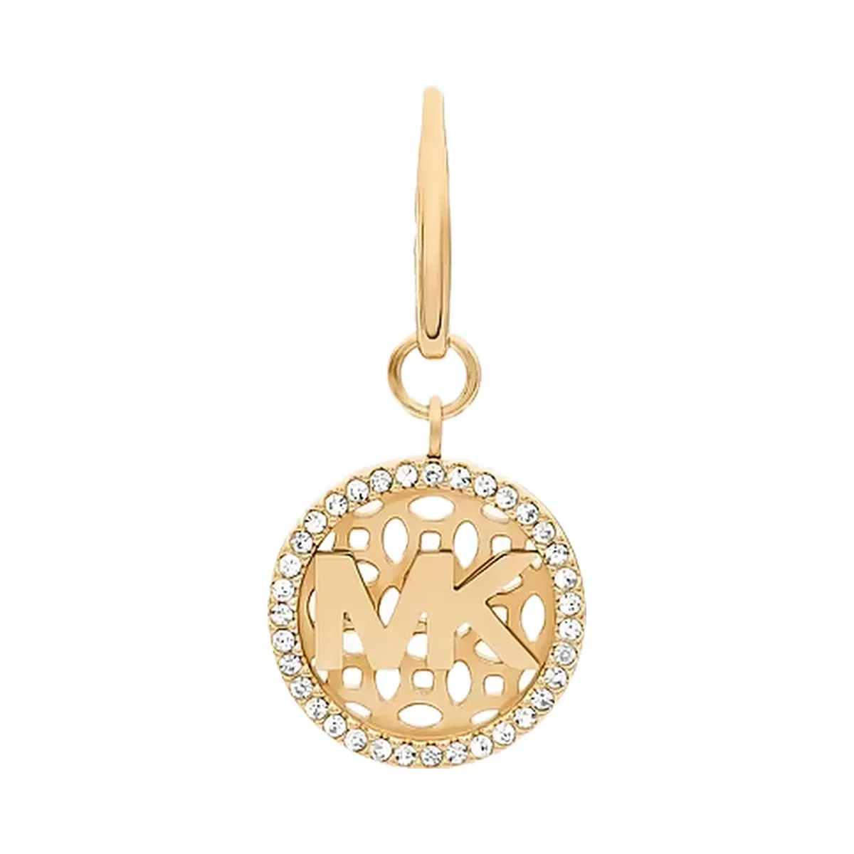 Michael Kors Pavé Logo Charm Earrings Gold