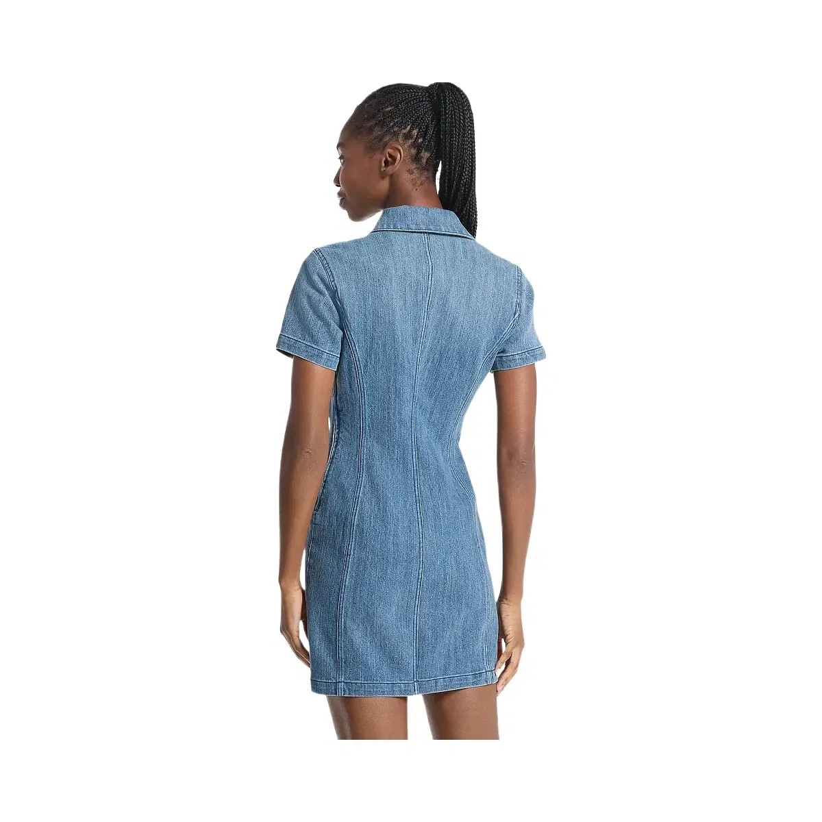 Michael Kors Carson Denim Mini Dress Dusk Blue Wash