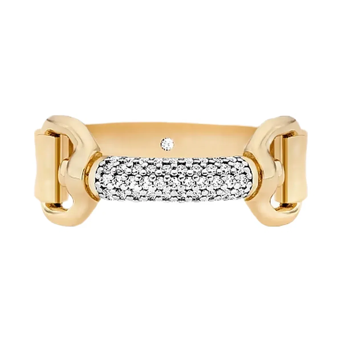 Michael Kors Pavé Horsebit Ring Gold