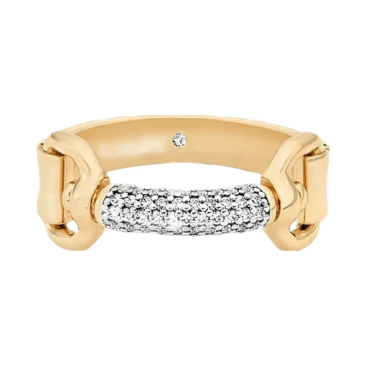 Michael Kors Pavé Horsebit Ring Gold