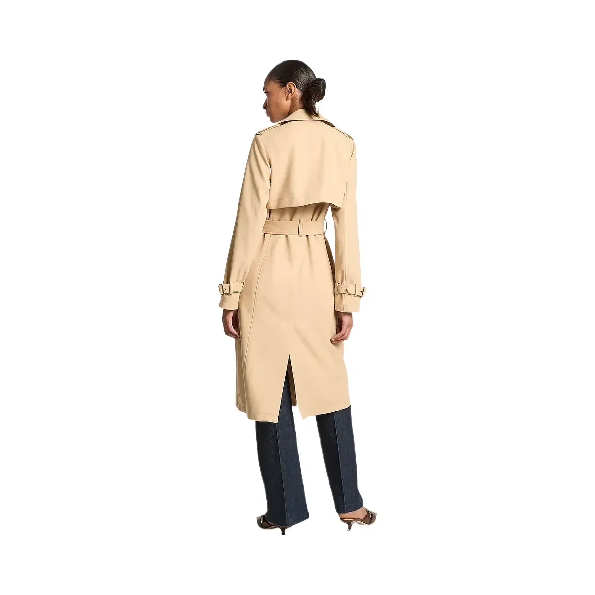 Michael Kors Drapey Trench Coat Khaki