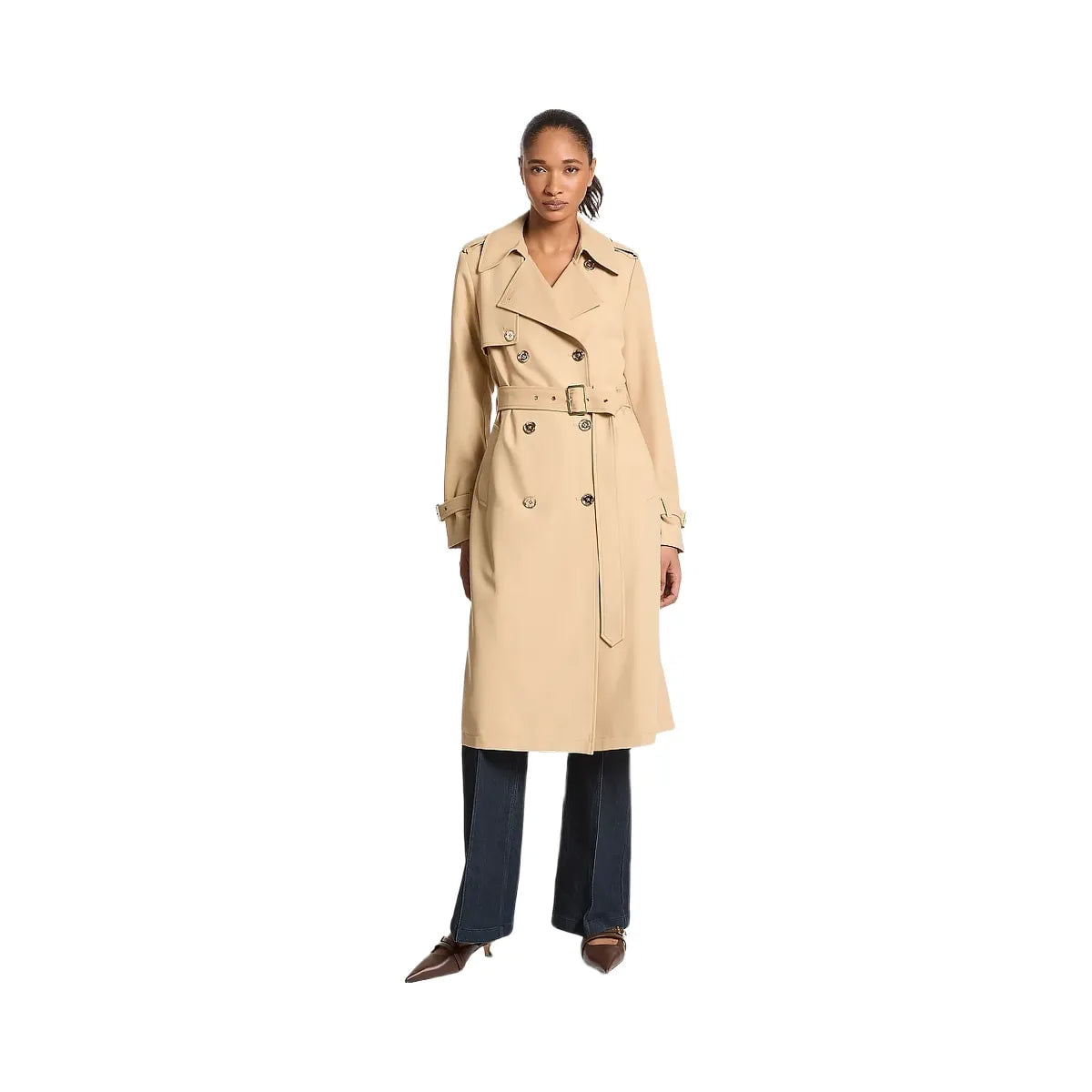 Michael Kors Drapey Trench Coat Khaki
