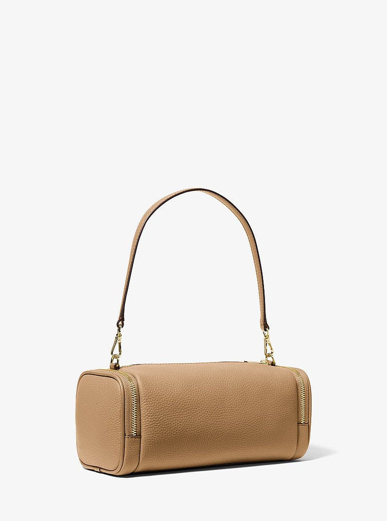 Michael Kors Jet Set Travel Small Pebbled Leather Convertible Crossbody Bag Camel