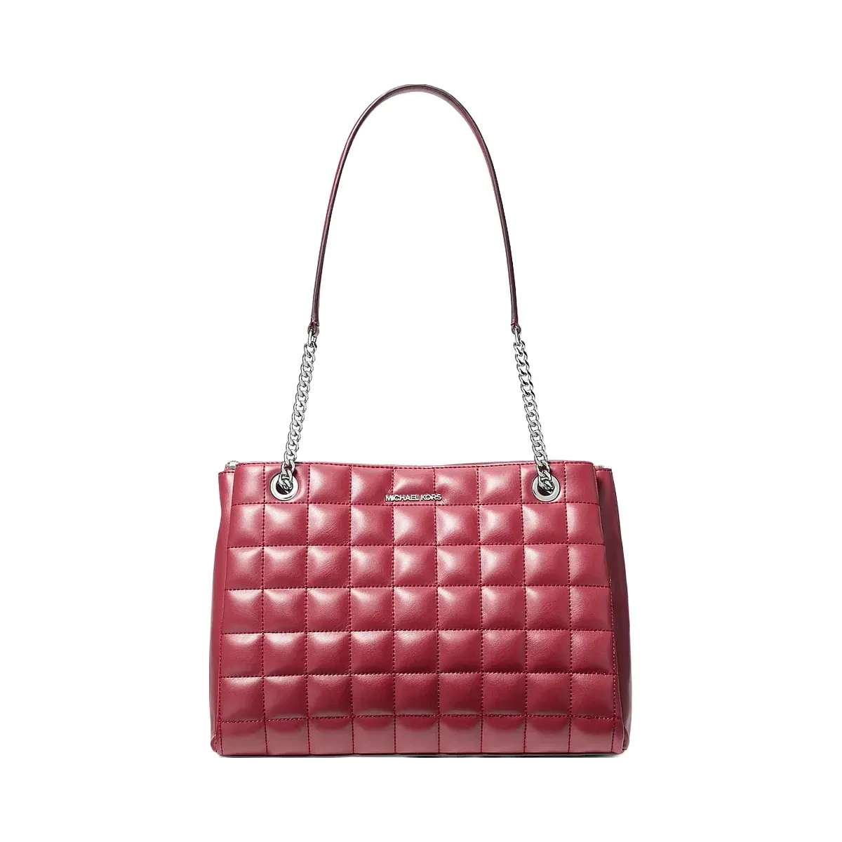 Michael Kors Soho Medium Quilted Tote Bag Maroon