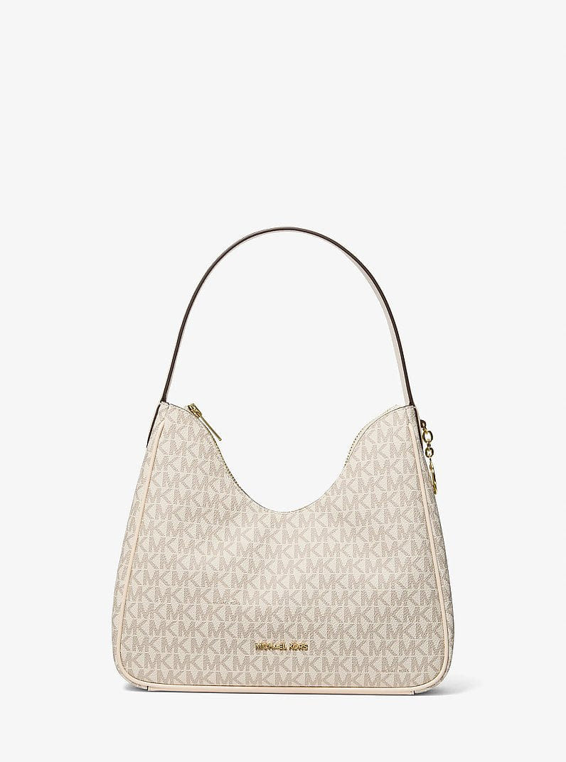 Michael Kors Nayla Small Signature Logo Hobo Shoulder Bag Lt Crm Multi