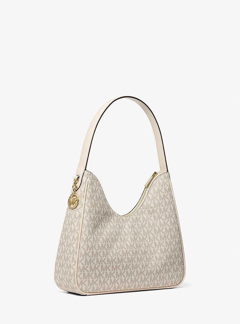 Michael Kors Nayla Small Signature Logo Hobo Shoulder Bag Lt Crm Multi
