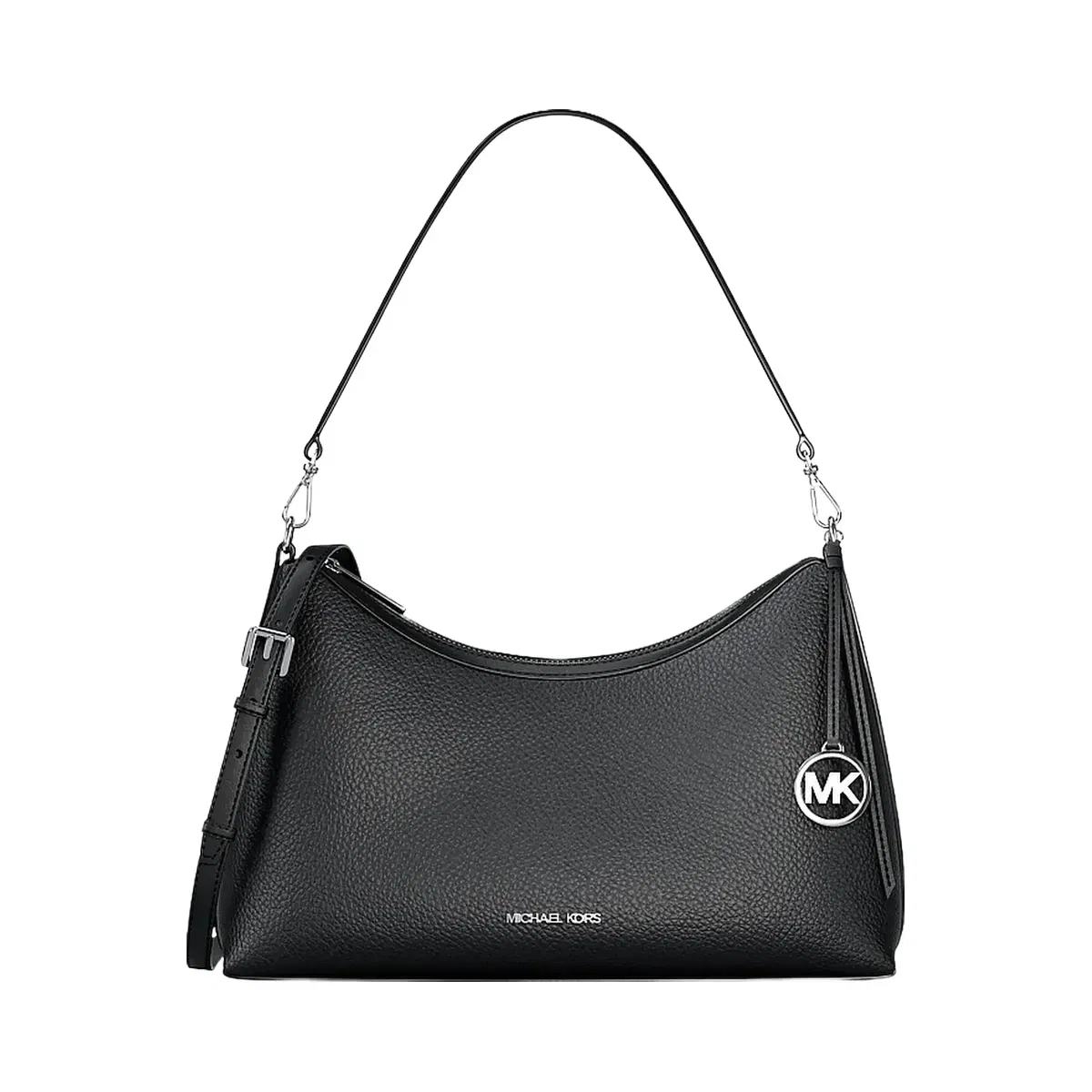 Michael Kors Sammy Medium Pebbled Leather Convertible Shoulder Bag Black
