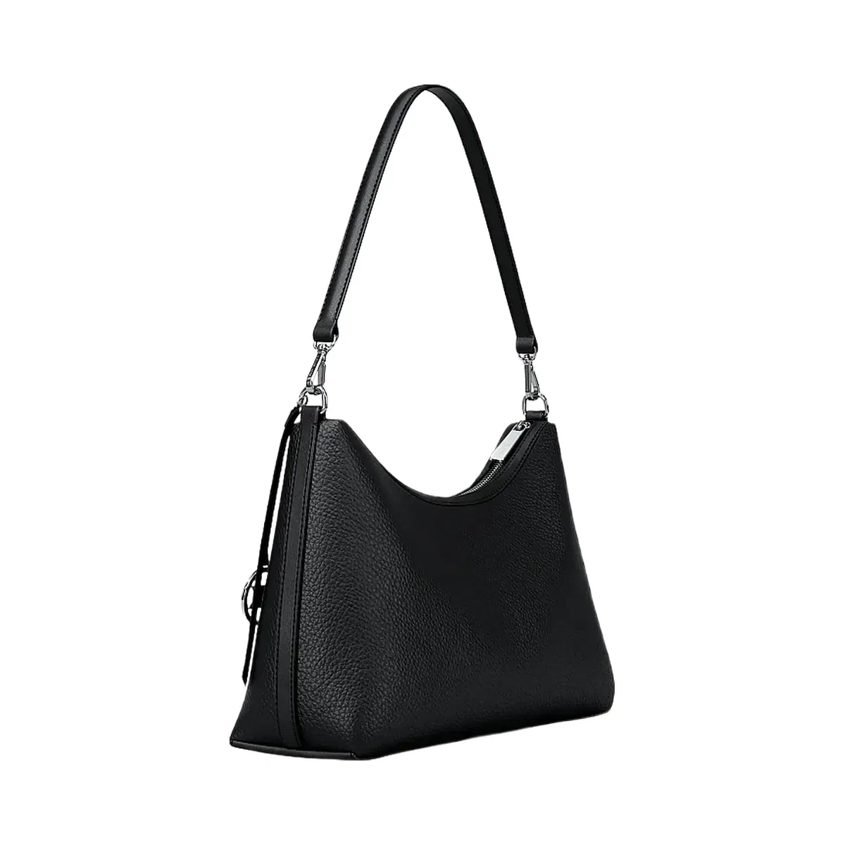 Michael Kors Sammy Medium Pebbled Leather Convertible Shoulder Bag Black