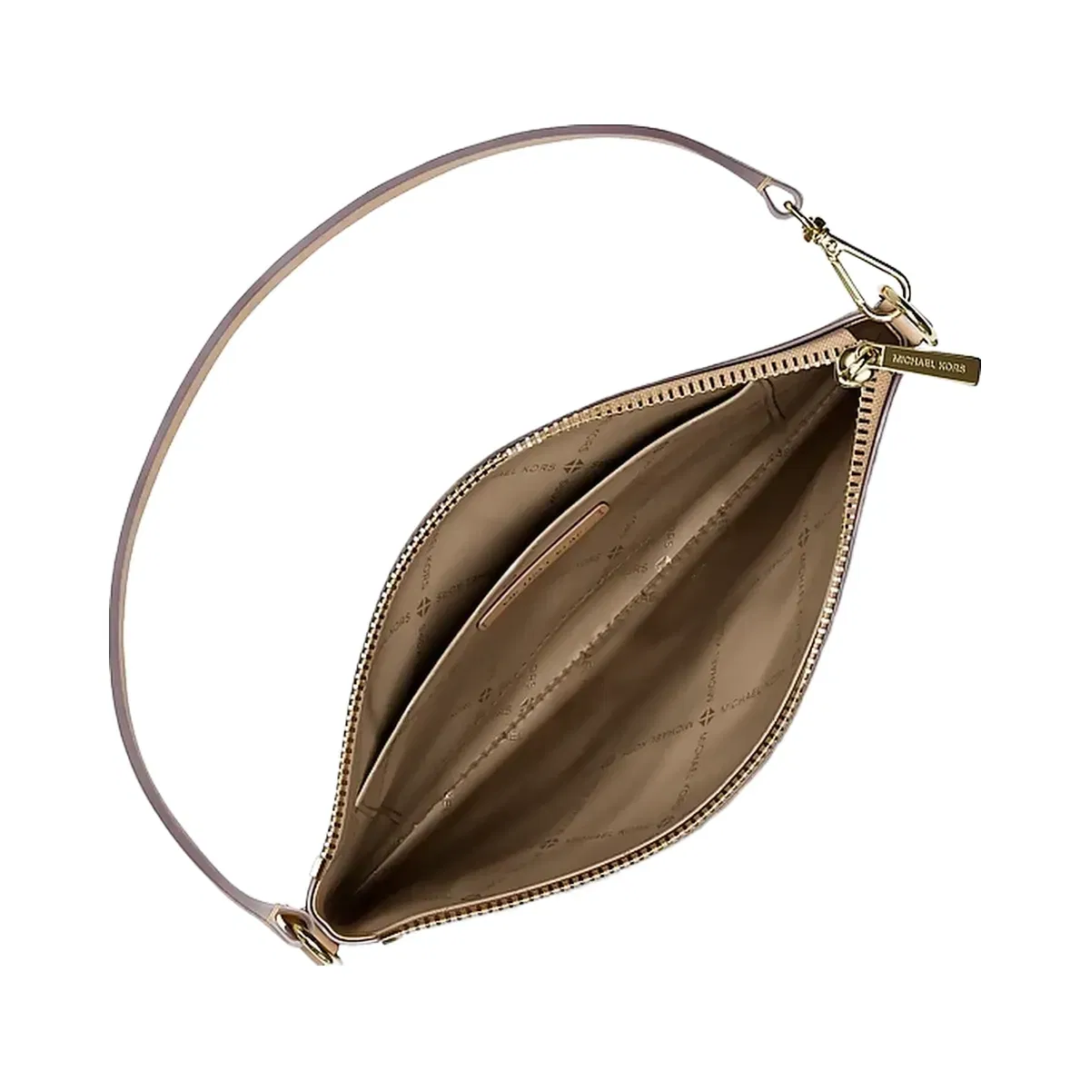 Michael Kors Jet Set Small Signature Logo Convertible Wristlet Camel