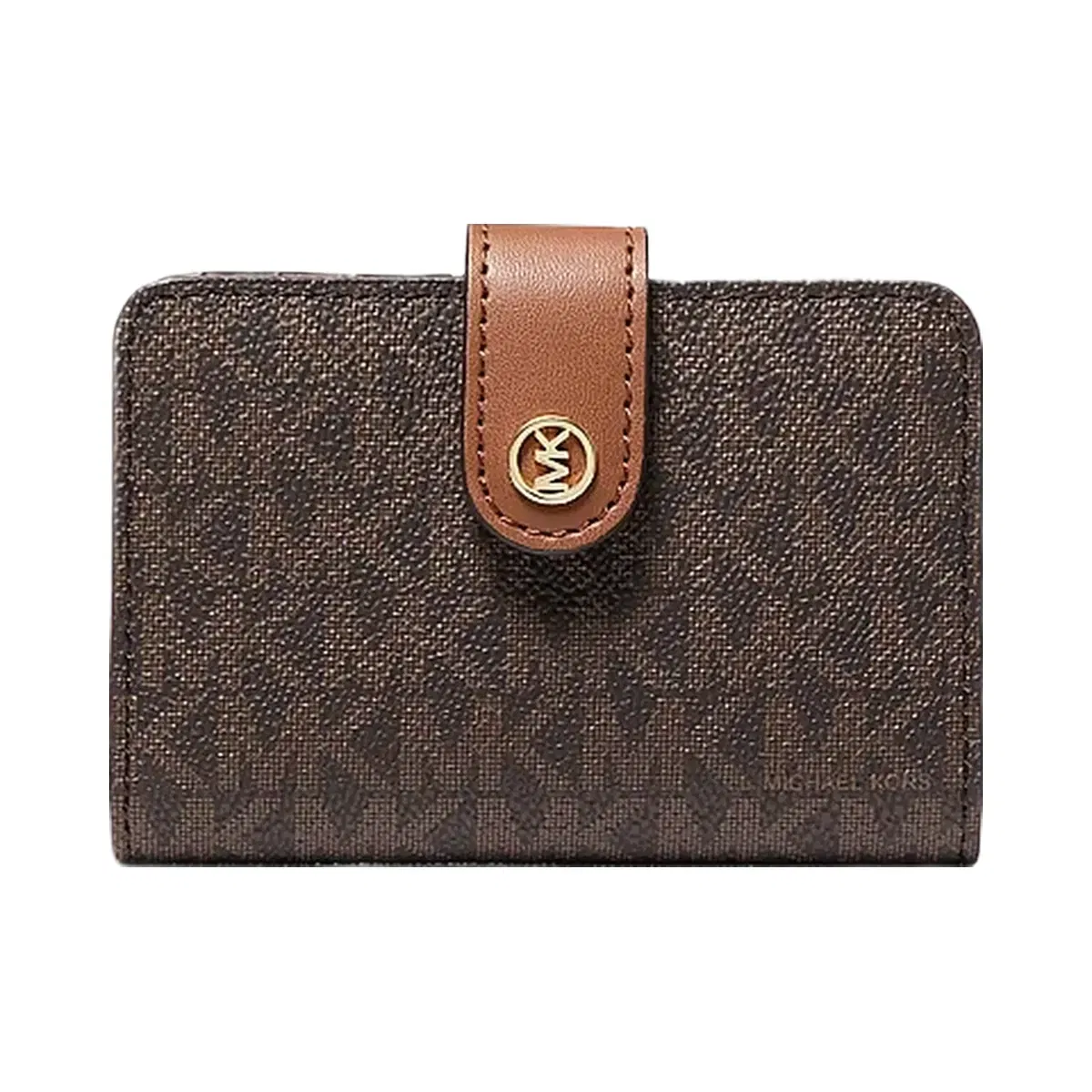 Michael Kors Jet Set Travel Small Signature Logo Billfold Wallet Brown