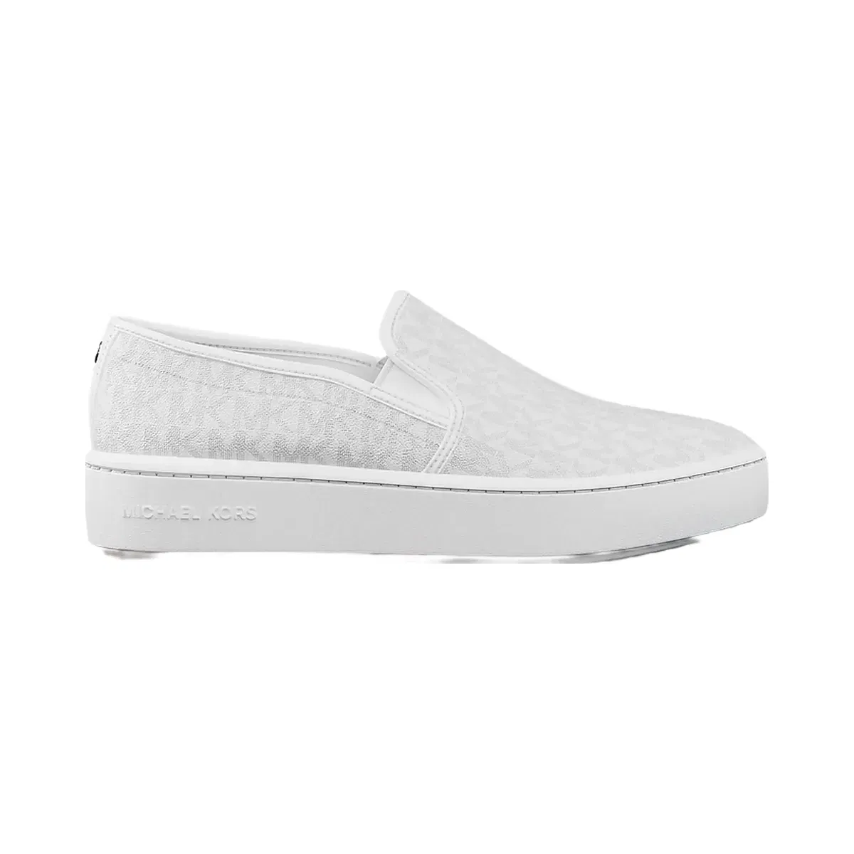 Michael Kors Teddi Signature Logo Slip-On Sneaker Bright Wht