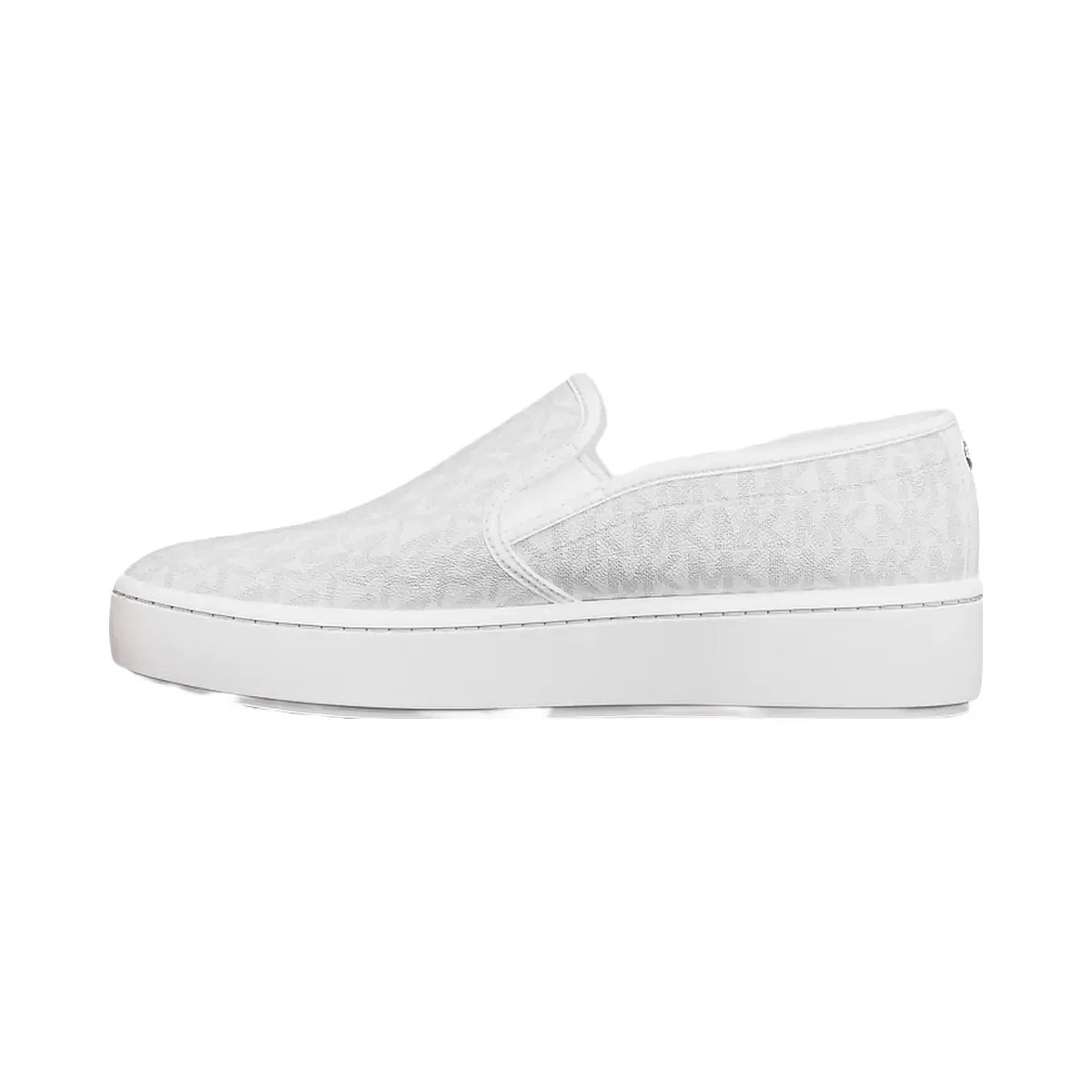 Michael Kors Teddi Signature Logo Slip-On Sneaker Bright Wht