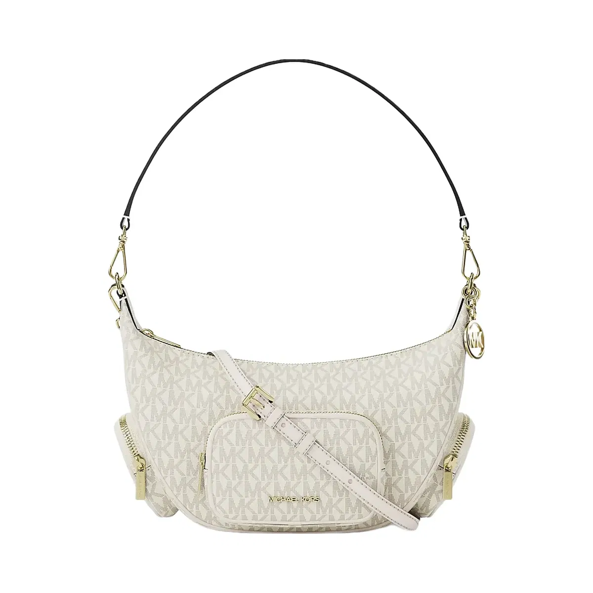 Michael Kors Merritt Medium Signature Logo Convertible Shoulder Bag Lt Crm Multi