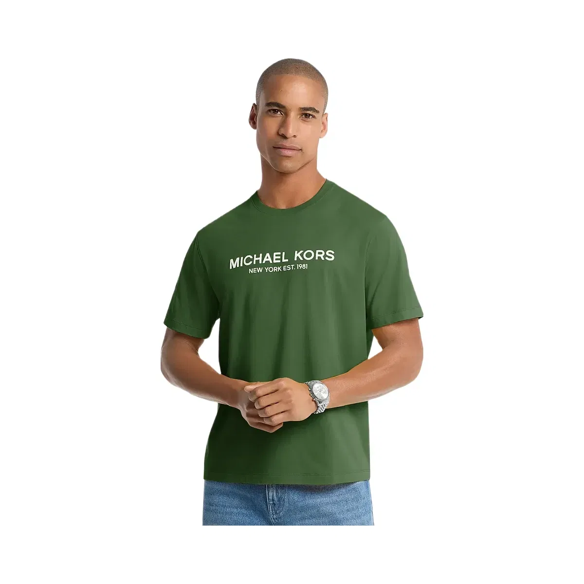 Michael Kors Logo Cotton T-shirt Amazon Green