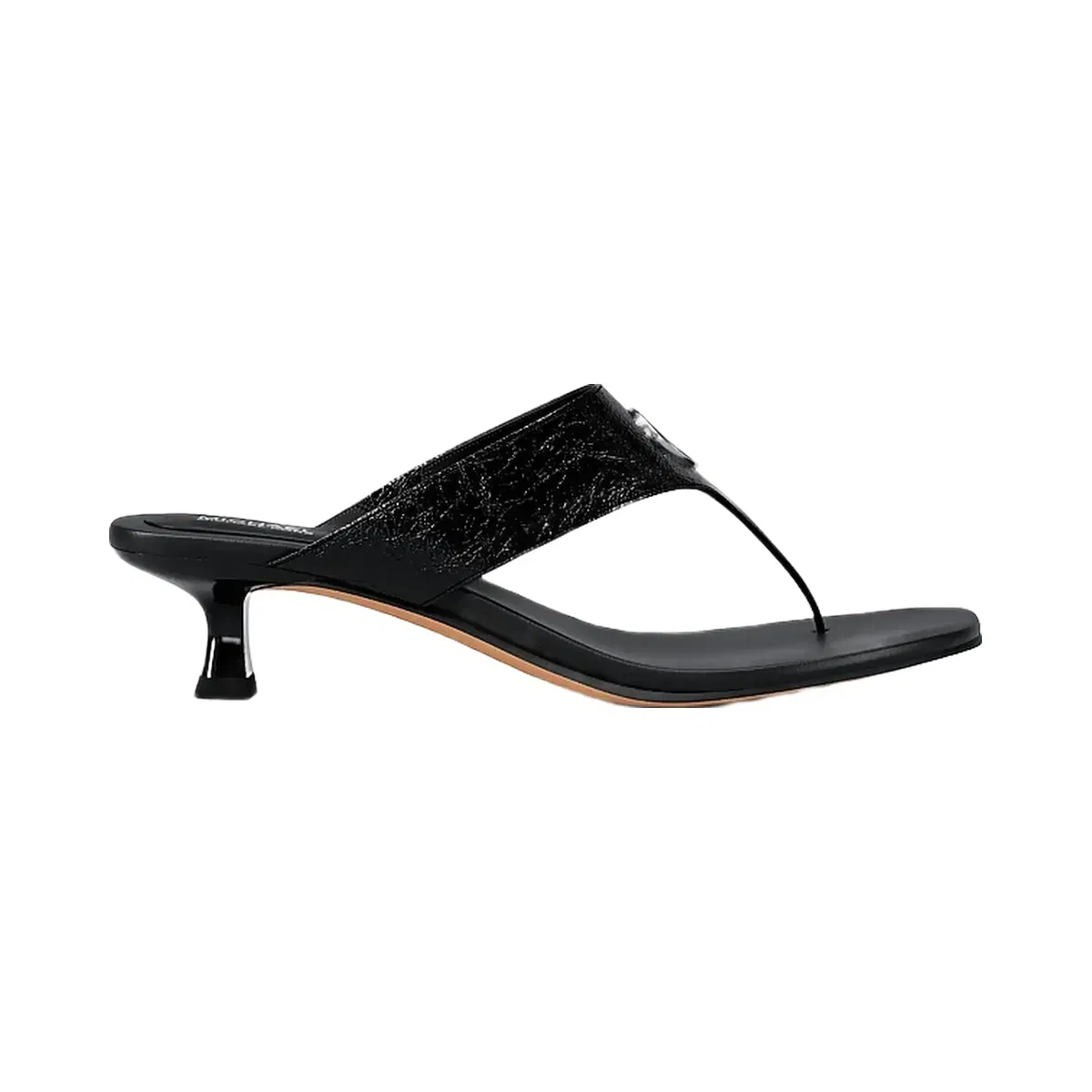 Michael Kors Anneka Patent Thong Sandal Black