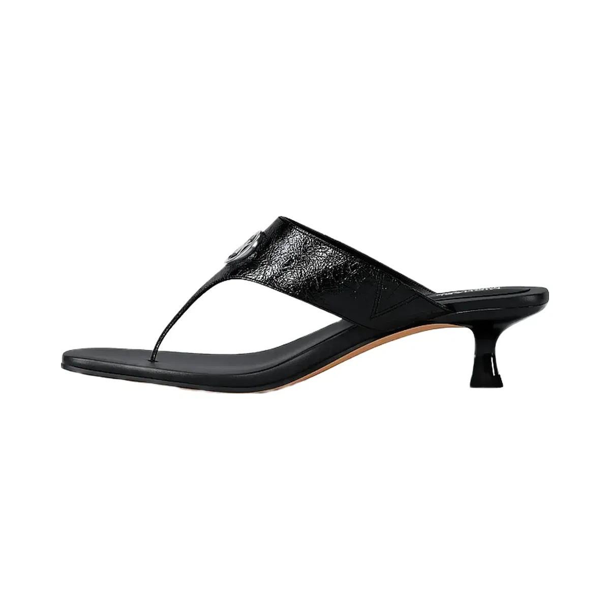 Michael Kors Anneka Patent Thong Sandal Black