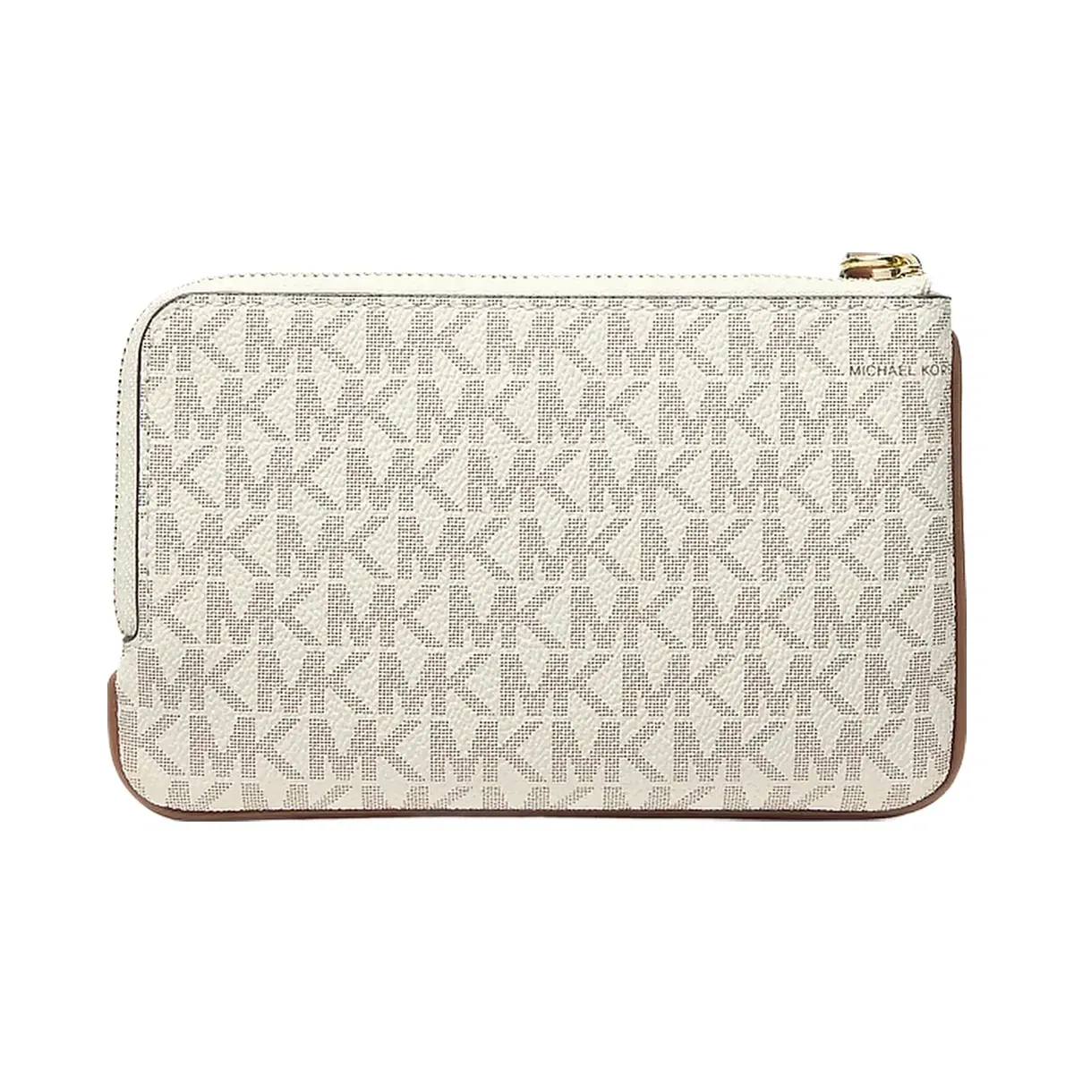 Michael Kors Jet Set Travel Small Signature Logo Wristlet Vanilla