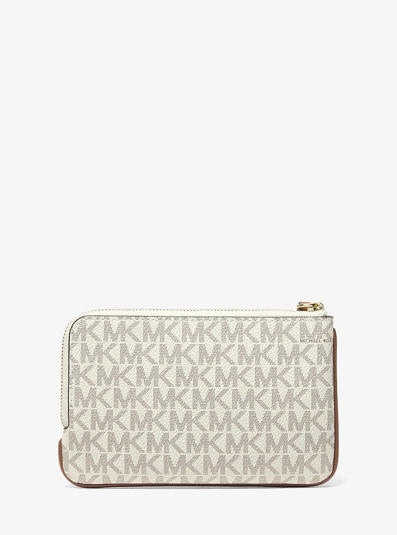 Michael Kors Jet Set Travel Small Signature Logo Wristlet Vanilla