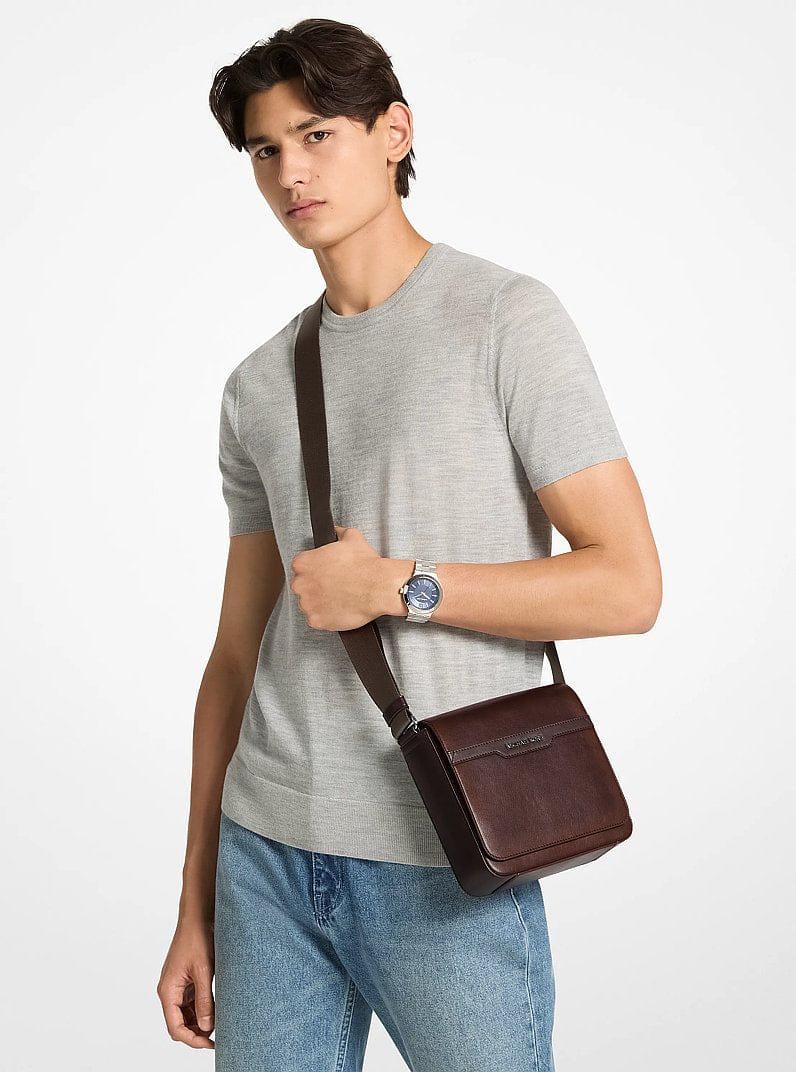 Michael Kors Cooper Flap Crossbody Bag Chocolate