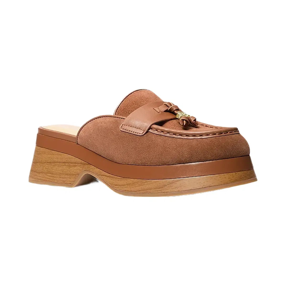 Michael Kors Zoe Suede Mule Luggage
