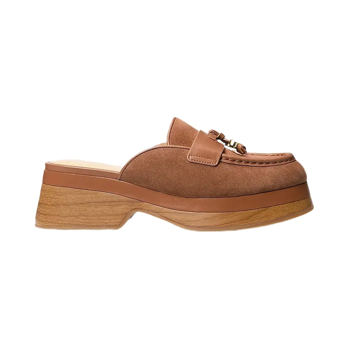 Michael Kors Zoe Suede Mule Luggage