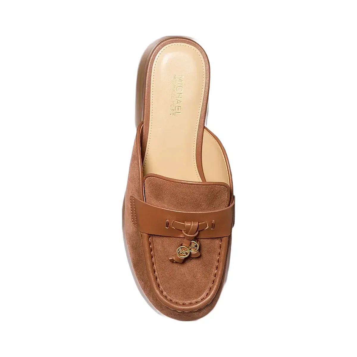 Michael Kors Zoe Suede Mule Luggage