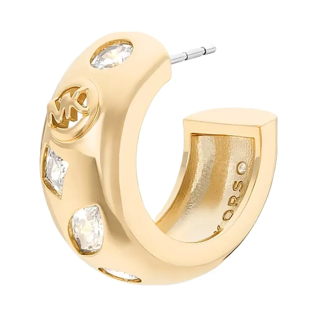 Michael Kors Cubic Zirconia Huggie Earrings Gold