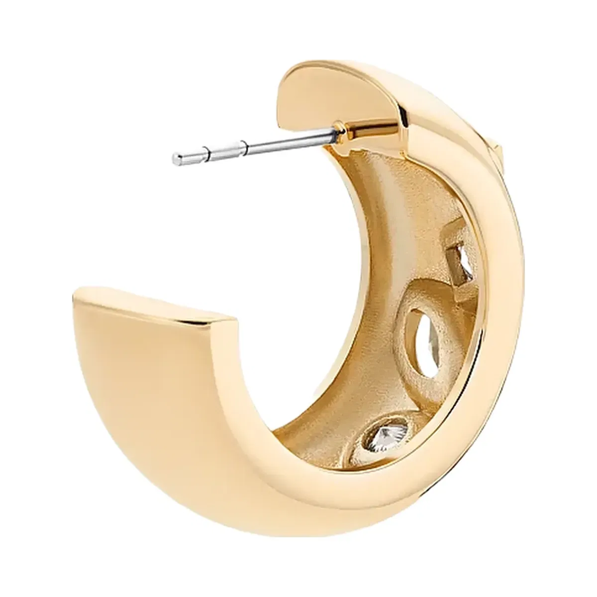 Michael Kors Cubic Zirconia Huggie Earrings Gold