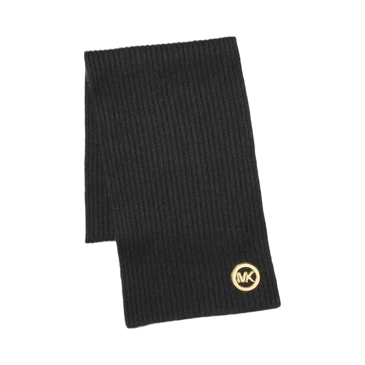 Michael Kors Ribbed Wool Scarf Black