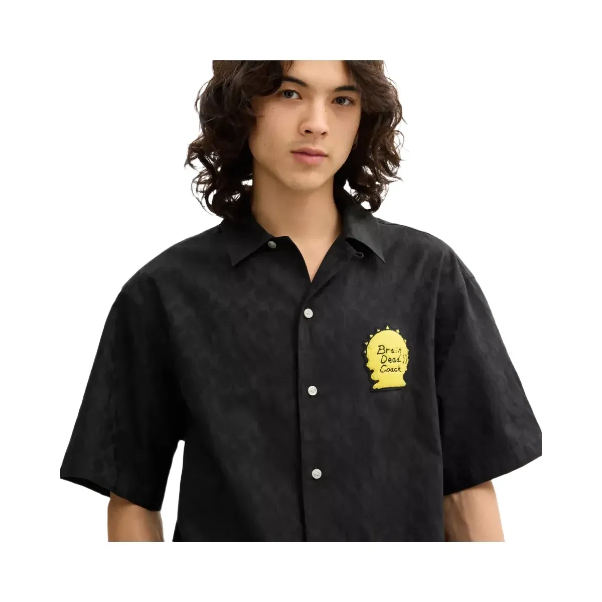 Coach x Brain Dead Signature Camp Shirt in Black