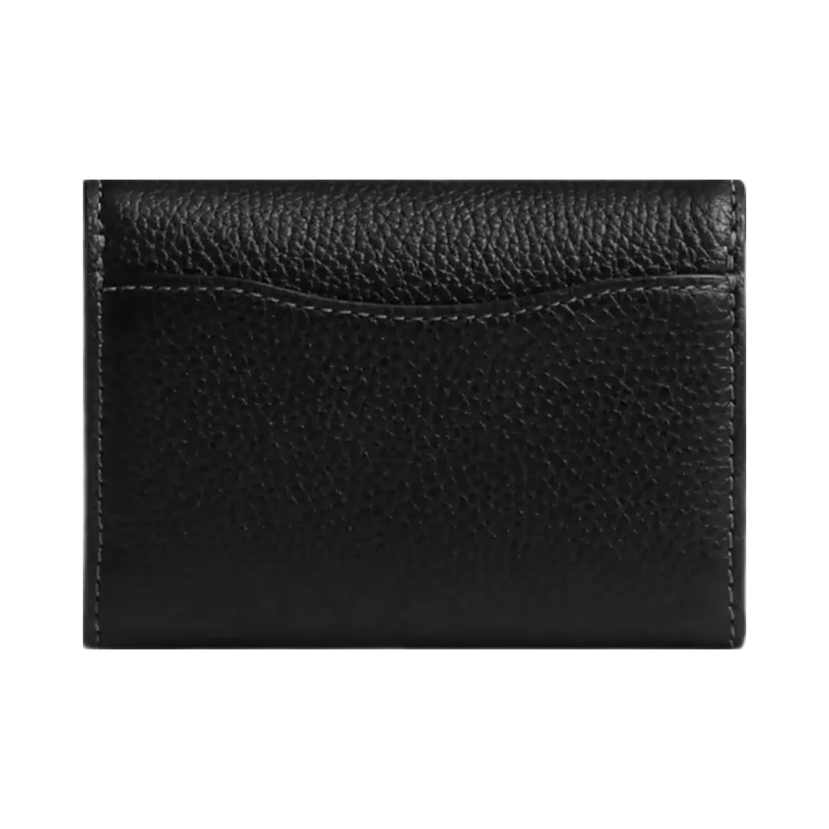 Coach Essential Flap Card Case in Brass Black