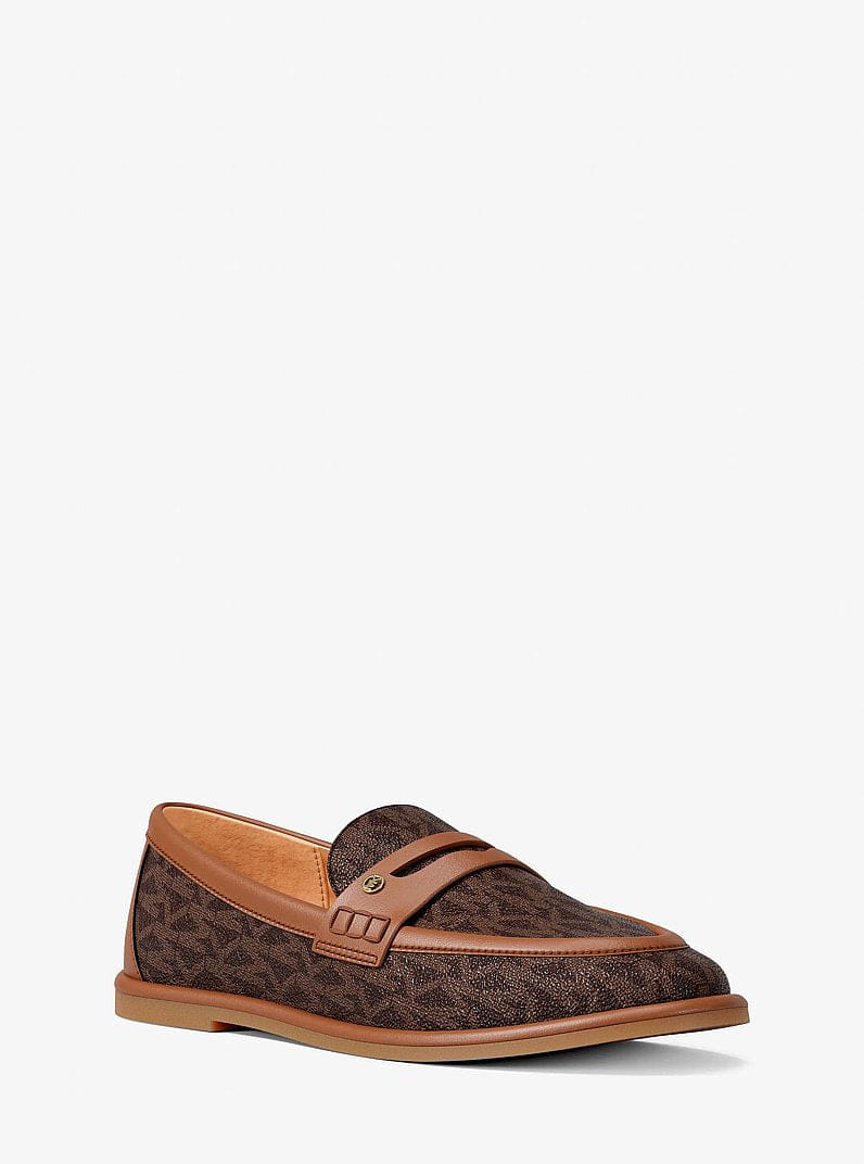Michael Kors Bree Signature Logo Loafer Brown Multi