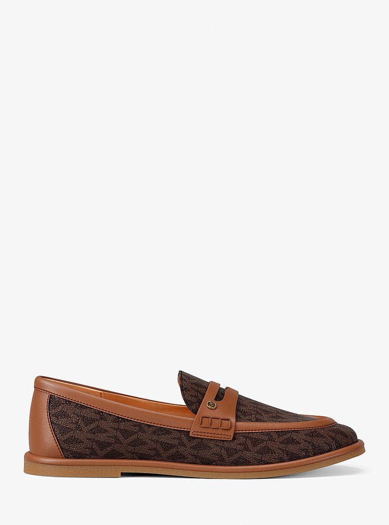 Michael Kors Bree Signature Logo Loafer Brown Multi