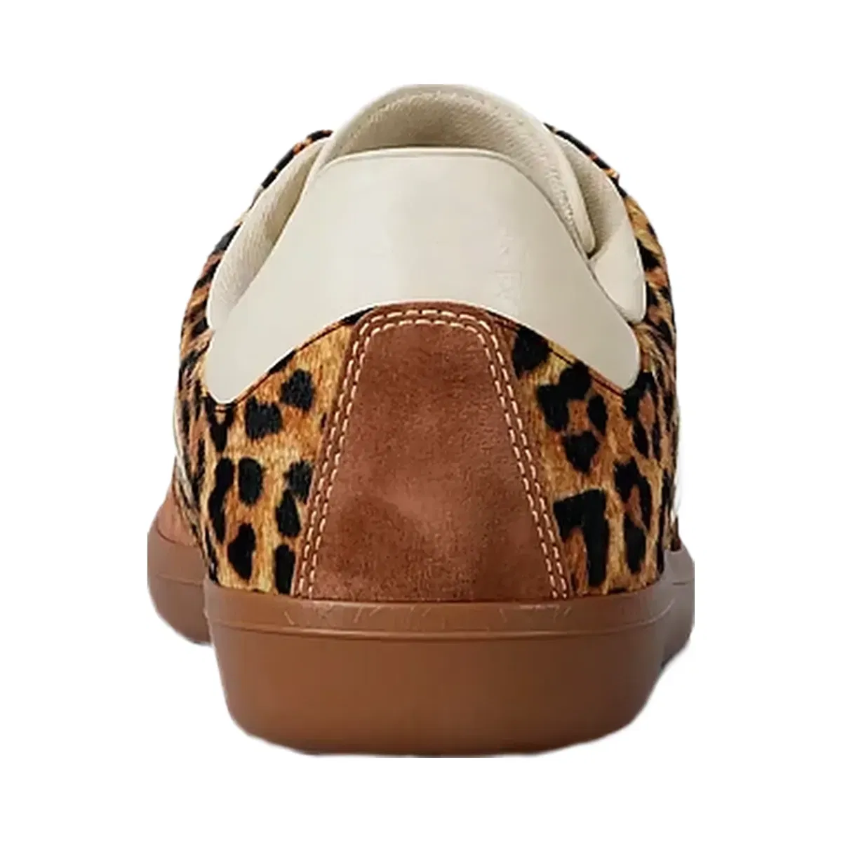 Michael Kors Benny Leopard Print Calf Hair Sneaker Dk Camel Mlt