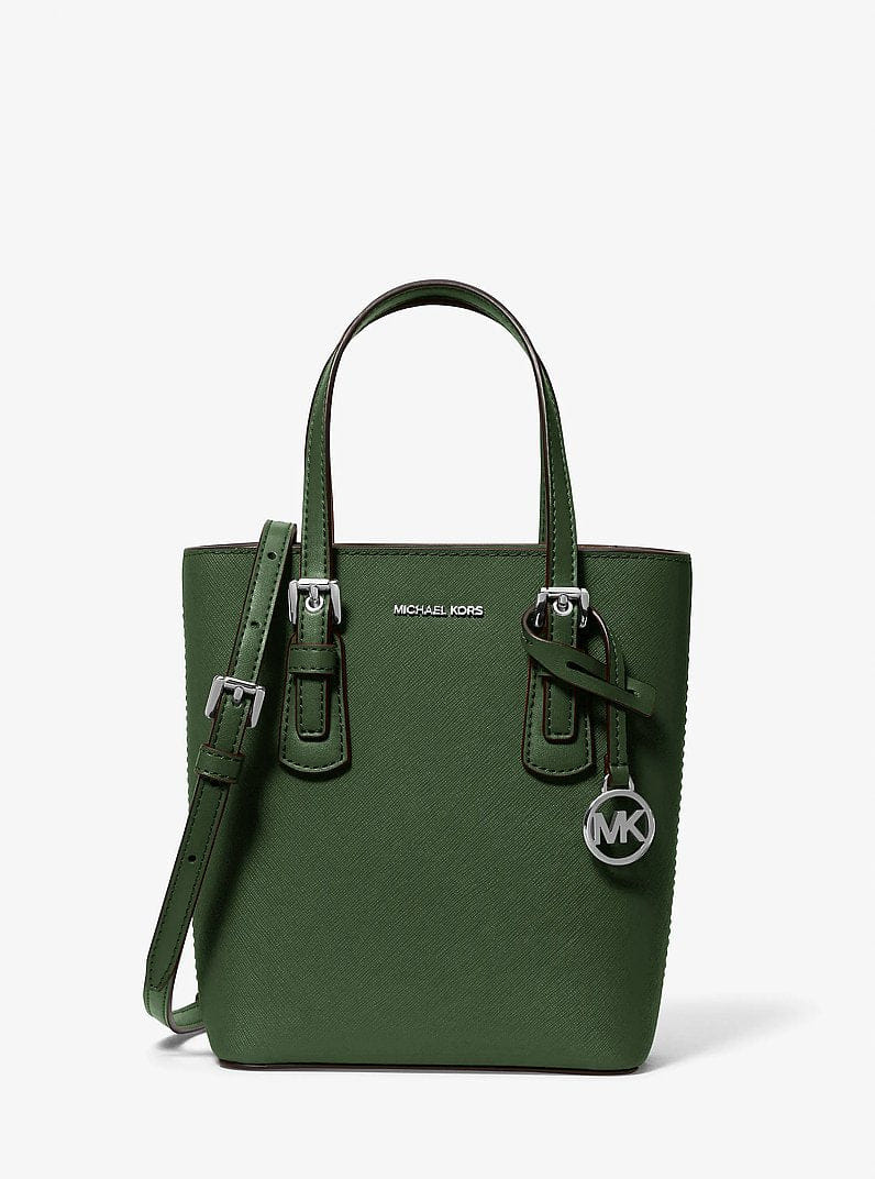 Michael Kors Voyager Extra-Small Leather Convertible Crossbody Bag Amazon Green