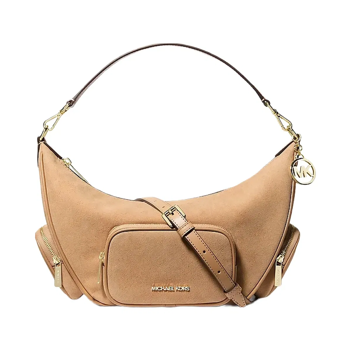 Michael Kors Merritt Medium Convertible Crossbody Bag Camel