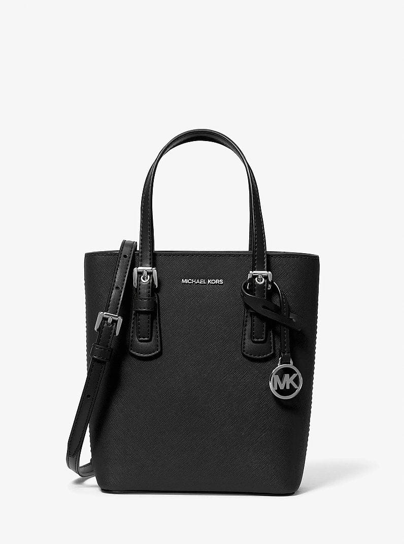 Michael Kors Voyager Extra-Small Leather Convertible Crossbody Bag Black