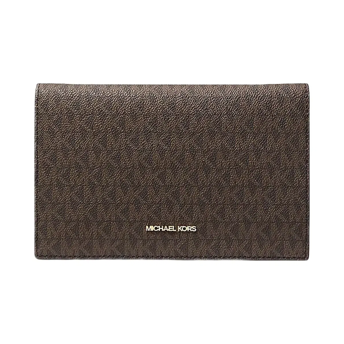 Michael Kors Jet Set Travel Signature Logo 2-in-1 Clutch Brown