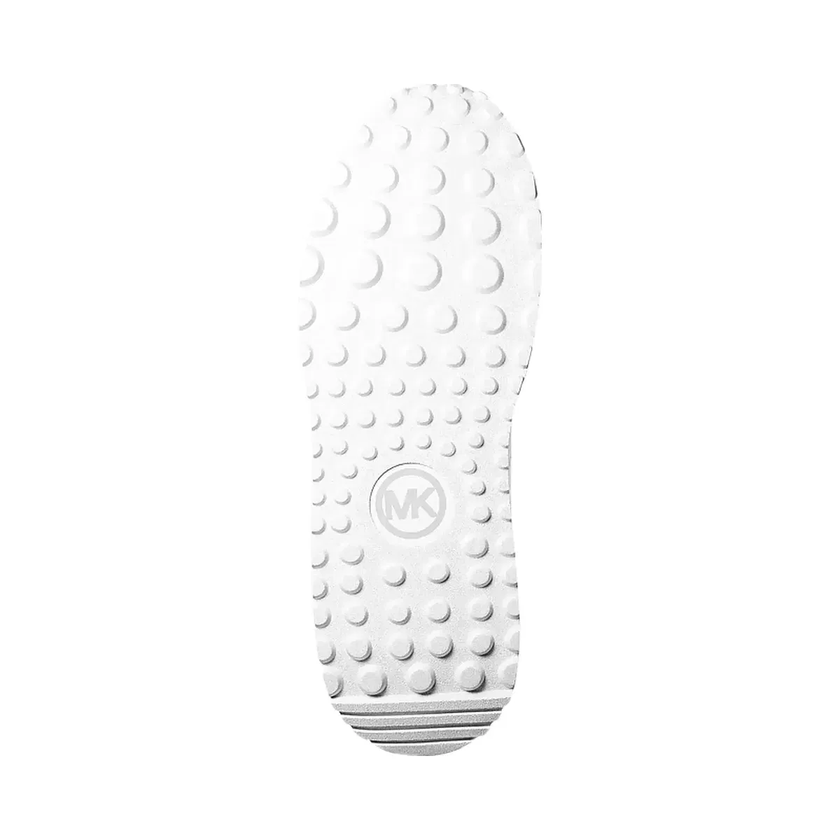 Michael Kors Dax Pebbled Leather and Logo Trainer Bright Wht