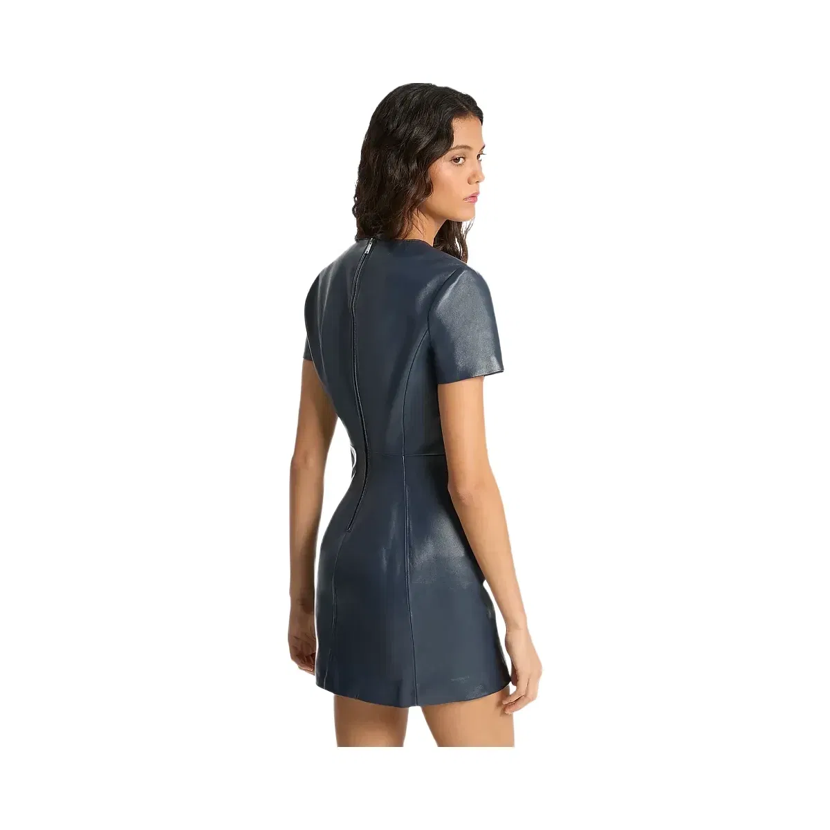 Michael Kors Leather Mini Dress Midnightblue