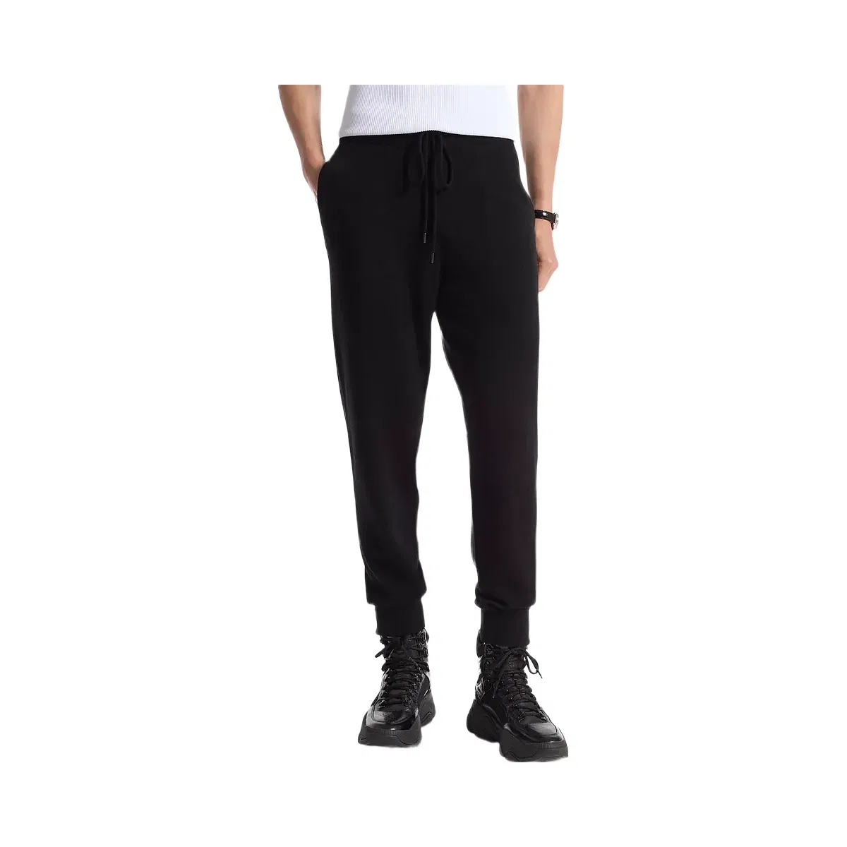 Michael Kors Wool and Cashmere Blend Joggers Black