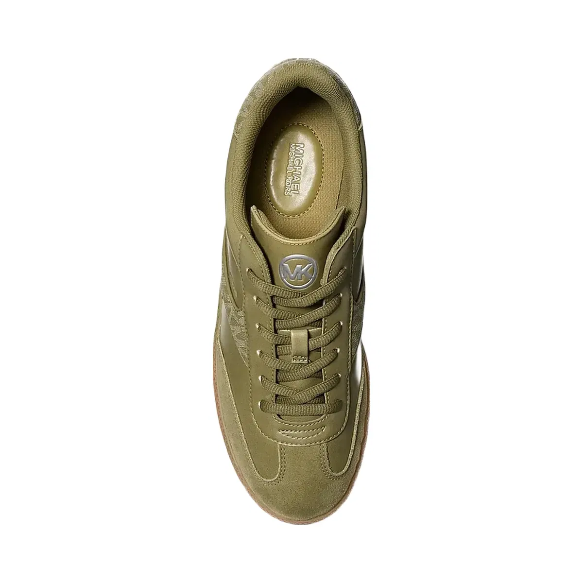 Michael Kors Benny Mixed-Media Sneaker Oregano
