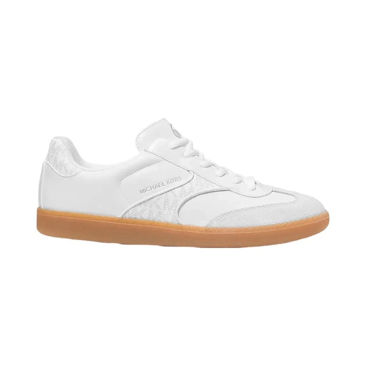 Michael Kors Benny Mixed-Media Sneaker Optic White