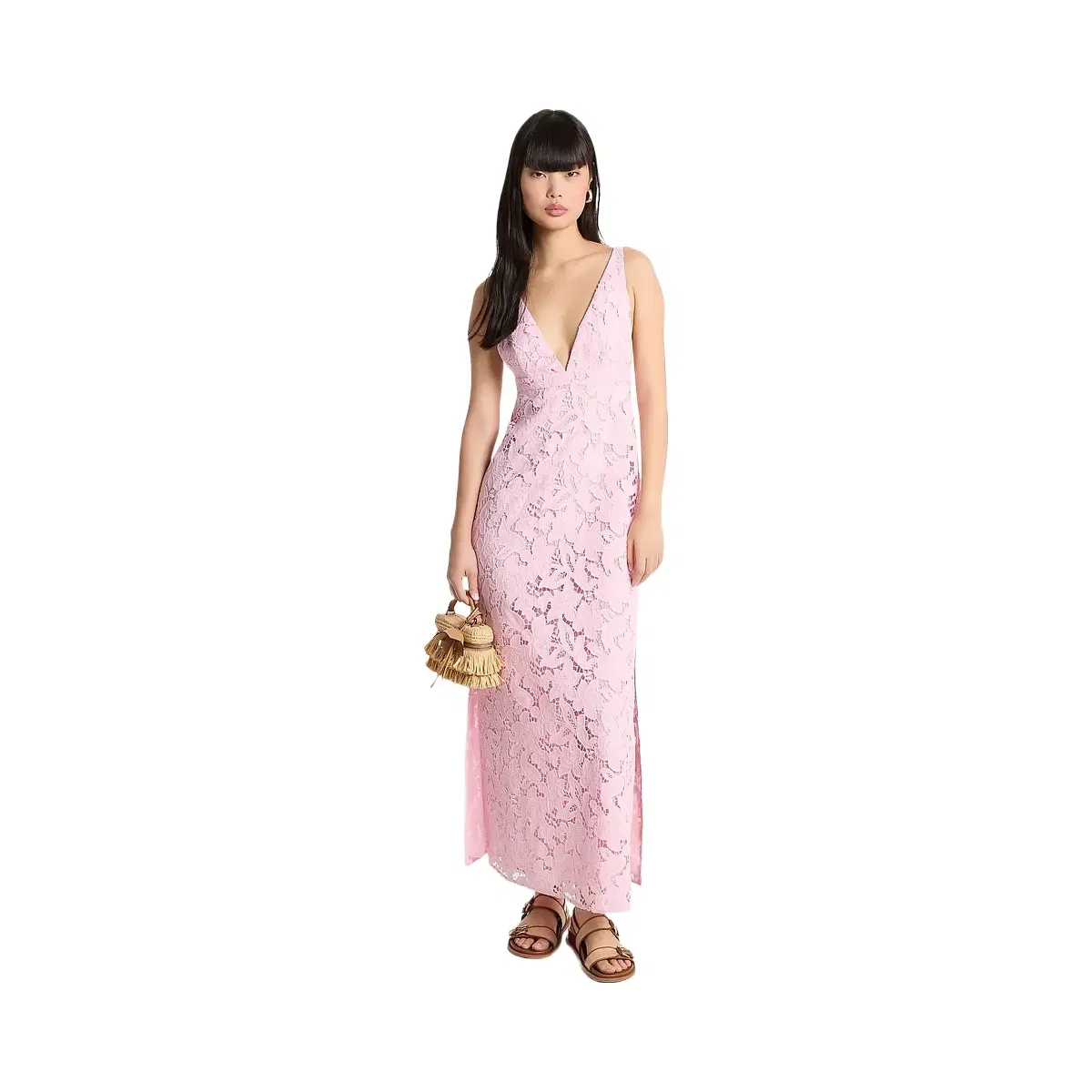 Michael Kors Corded Floral Lace Maxi Dress Lt Bouquet