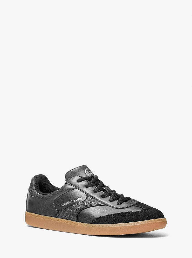 Michael Kors Benny Mixed-Media Sneaker Black